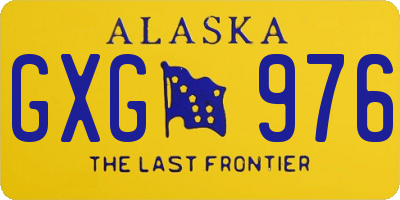 AK license plate GXG976