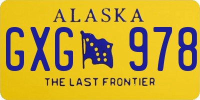 AK license plate GXG978