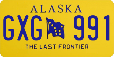AK license plate GXG991
