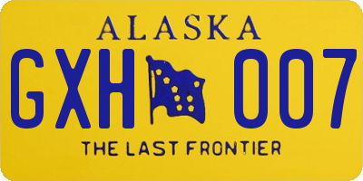 AK license plate GXH007