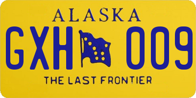 AK license plate GXH009
