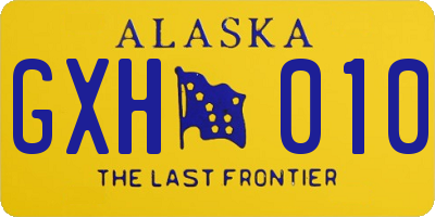 AK license plate GXH010