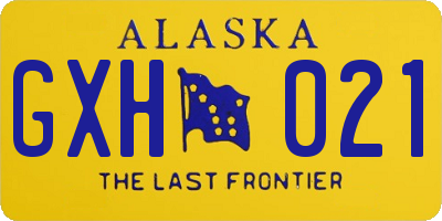 AK license plate GXH021