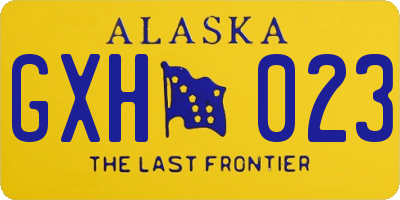 AK license plate GXH023
