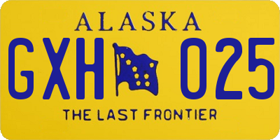 AK license plate GXH025