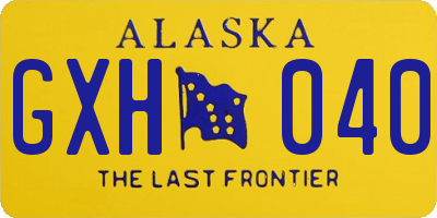 AK license plate GXH040