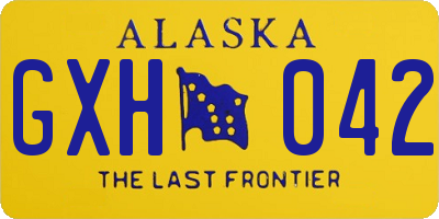 AK license plate GXH042