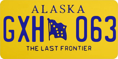 AK license plate GXH063