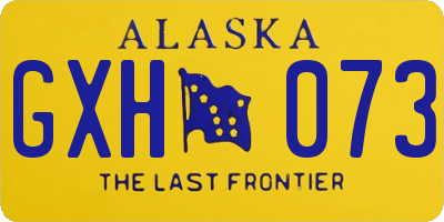 AK license plate GXH073