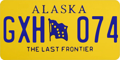 AK license plate GXH074