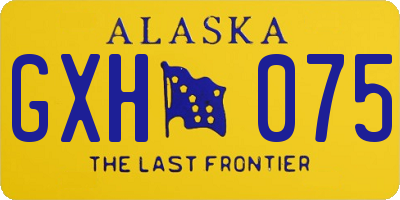 AK license plate GXH075
