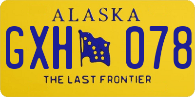 AK license plate GXH078