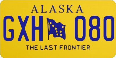 AK license plate GXH080