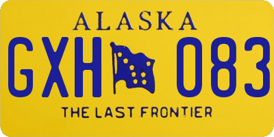 AK license plate GXH083