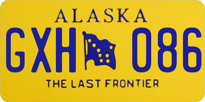 AK license plate GXH086