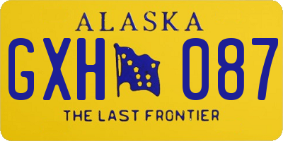 AK license plate GXH087