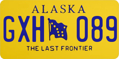 AK license plate GXH089