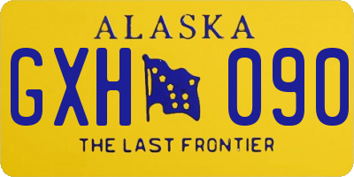 AK license plate GXH090