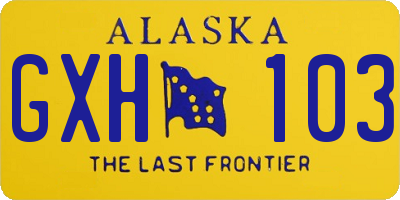 AK license plate GXH103