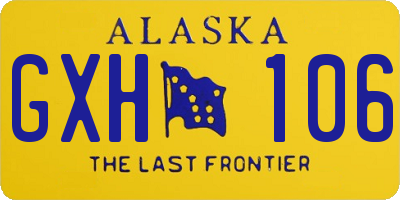 AK license plate GXH106