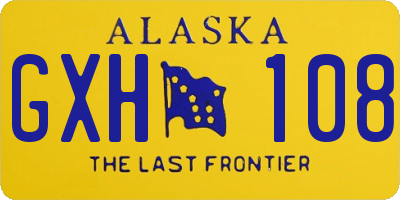 AK license plate GXH108