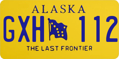 AK license plate GXH112