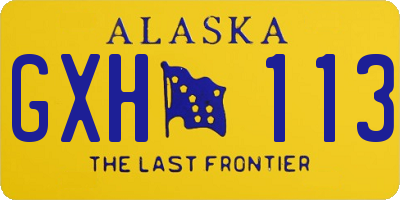 AK license plate GXH113