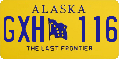 AK license plate GXH116