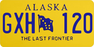 AK license plate GXH120