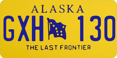 AK license plate GXH130