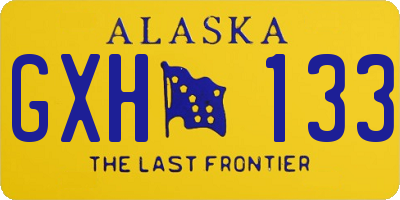 AK license plate GXH133
