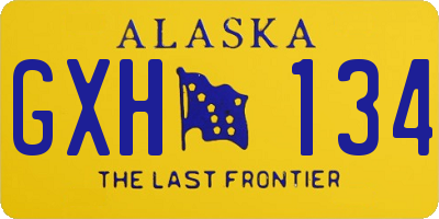 AK license plate GXH134