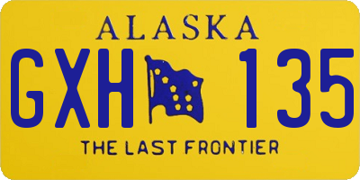 AK license plate GXH135