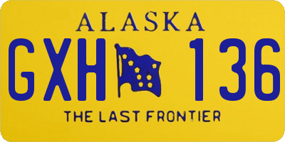 AK license plate GXH136