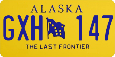AK license plate GXH147