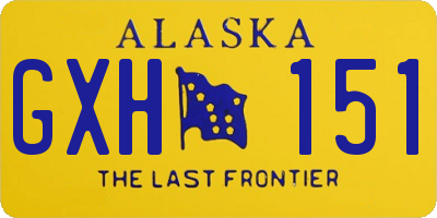 AK license plate GXH151