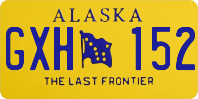 AK license plate GXH152