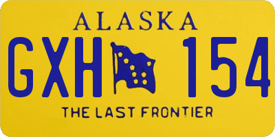 AK license plate GXH154