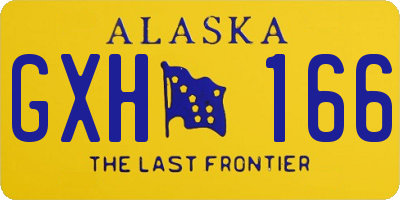 AK license plate GXH166