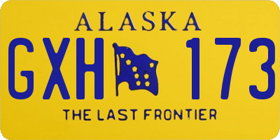 AK license plate GXH173