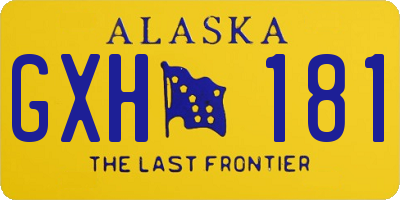 AK license plate GXH181