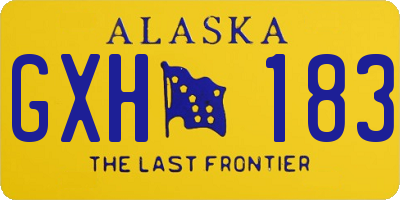AK license plate GXH183