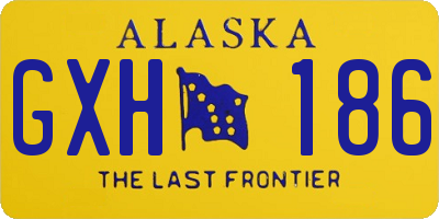 AK license plate GXH186