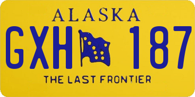 AK license plate GXH187