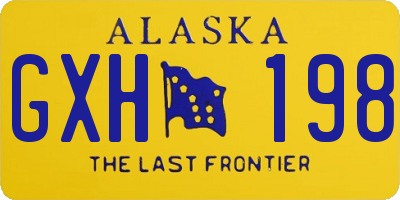 AK license plate GXH198