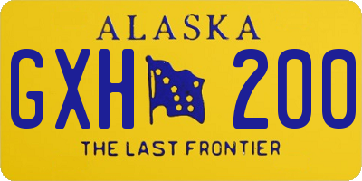 AK license plate GXH200