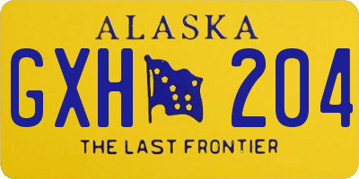 AK license plate GXH204