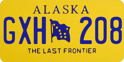 AK license plate GXH208