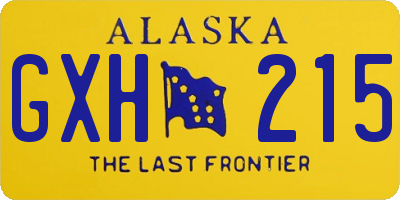 AK license plate GXH215