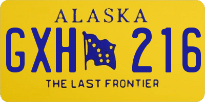 AK license plate GXH216